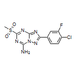 2-(4-Chloro-3-fluorophenyl)-5-(methylsulfonyl)-[1,2,4]triazolo[1,5-a][1,3,5]triazin-7-amine