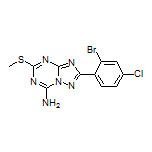 2-(2-Bromo-4-chlorophenyl)-5-(methylthio)-[1,2,4]triazolo[1,5-a][1,3,5]triazin-7-amine