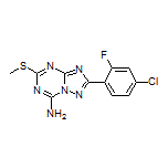 2-(4-Chloro-2-fluorophenyl)-5-(methylthio)-[1,2,4]triazolo[1,5-a][1,3,5]triazin-7-amine