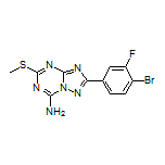 2-(4-Bromo-3-fluorophenyl)-5-(methylthio)-[1,2,4]triazolo[1,5-a][1,3,5]triazin-7-amine