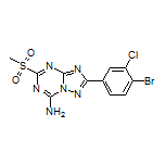 2-(4-Bromo-3-chlorophenyl)-5-(methylsulfonyl)-[1,2,4]triazolo[1,5-a][1,3,5]triazin-7-amine