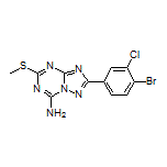 2-(4-Bromo-3-chlorophenyl)-5-(methylthio)-[1,2,4]triazolo[1,5-a][1,3,5]triazin-7-amine