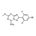 2-(4-Bromo-2,6-difluorophenyl)-5-(methylthio)-[1,2,4]triazolo[1,5-a][1,3,5]triazin-7-amine