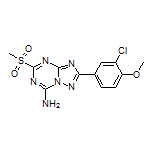 2-(3-Chloro-4-methoxyphenyl)-5-(methylsulfonyl)-[1,2,4]triazolo[1,5-a][1,3,5]triazin-7-amine