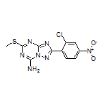 2-(2-Chloro-4-nitrophenyl)-5-(methylthio)-[1,2,4]triazolo[1,5-a][1,3,5]triazin-7-amine