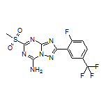 2-[2-Fluoro-5-(trifluoromethyl)phenyl]-5-(methylsulfonyl)-[1,2,4]triazolo[1,5-a][1,3,5]triazin-7-amine