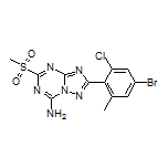 2-(4-Bromo-2-chloro-6-methylphenyl)-5-(methylsulfonyl)-[1,2,4]triazolo[1,5-a][1,3,5]triazin-7-amine