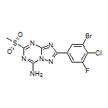 2-(3-Bromo-4-chloro-5-fluorophenyl)-5-(methylsulfonyl)-[1,2,4]triazolo[1,5-a][1,3,5]triazin-7-amine