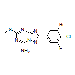2-(3-Bromo-4-chloro-5-fluorophenyl)-5-(methylthio)-[1,2,4]triazolo[1,5-a][1,3,5]triazin-7-amine