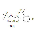 2-[4-Fluoro-2-(trifluoromethyl)phenyl]-5-(methylsulfonyl)-[1,2,4]triazolo[1,5-a][1,3,5]triazin-7-amine