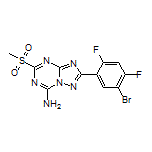 2-(5-Bromo-2,4-difluorophenyl)-5-(methylsulfonyl)-[1,2,4]triazolo[1,5-a][1,3,5]triazin-7-amine