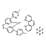Iridium Bis[5-fluoro-2-(5-methyl-2-pyridyl-κN)phenyl-κC](1,10-phenanthroline-κN1,κN10)-(OC-6-13) Hexafluorophosphate