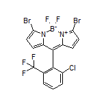 3,7-Dibromo-10-[2-chloro-6-(trifluoromethyl)phenyl]-5,5-difluoro-5H-dipyrrolo[1,2-c:2’,1’-f][1,3,2]diazaborinin-4-ium-5-uide