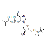 N-[9-[(2R,4S,5S)-4-Amino-5-[[(tert-butyldimethylsilyl)oxy]methyl]-2-tetrahydrofuryl]-6-oxo-6,9-dihydro-1H-purin-2-yl]isobutyramide