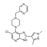 6-Chloro-2-(1,3-dimethyl-4-pyrazolyl)-7-[4-(2-pyrazinylmethyl)-1-piperazinyl]-3H-imidazo[4,5-b]pyridine