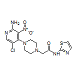 2-[4-(2-Amino-5-chloro-3-nitro-4-pyridyl)-1-piperazinyl]-N-(2-thiazolyl)acetamide
