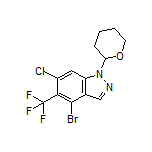 4-Bromo-6-chloro-1-(tetrahydro-2H-pyran-2-yl)-5-(trifluoromethyl)-1H-indazole