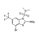 4-Bromo-2-cyano-N,N-dimethyl-6-(trifluoromethyl)-1H-benzo[d]imidazole-1-sulfonamide