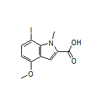 7-Iodo-4-methoxy-1-methylindole-2-carboxylic Acid