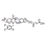 6-[(6-Chloro-2-methyl-2H-indazol-5-yl)amino]-3-[(1-methyl-1H-1,2,4-triazol-3-yl)methyl]-1-(2,4,5-trifluorobenzyl)-1,3,5-triazine-2,4(1H,3H)-dione Fumarate
