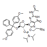 (2R,3R,4S)-2-[2-Acetamido-6-oxo-1H-purin-9(6H)-yl]-4-[bis(4-methoxyphenyl)(phenyl)methoxy]-3-tetrahydrofuryl (2-Cyanoethyl) Diisopropylphosphoramidite