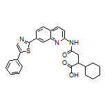 2-Cyclohexyl-4-oxo-4-[[7-(5-phenyl-2-thiazolyl)-2-quinolyl]amino]butanoic Acid