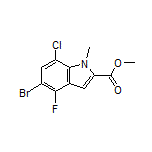Methyl 5-Bromo-7-chloro-4-fluoro-1-methylindole-2-carboxylate