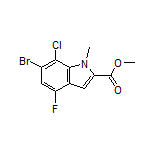 Methyl 6-Bromo-7-chloro-4-fluoro-1-methylindole-2-carboxylate