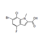 6-Bromo-7-chloro-4-fluoro-1-methylindole-2-carboxylic Acid