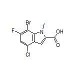 7-Bromo-4-chloro-6-fluoro-1-methylindole-2-carboxylic Acid