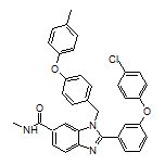 2-[3-(4-Chlorophenoxy)phenyl]-N-methyl-1-[4-(p-tolyloxy)benzyl]-1H-benzo[d]imidazole-6-carboxamide