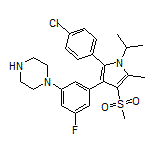 1-[3-[2-(4-Chlorophenyl)-1-isopropyl-5-methyl-4-(methylsulfonyl)-3-pyrrolyl]-5-fluorophenyl]piperazine