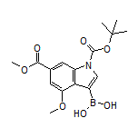 1-Boc-4-methoxy-6-(methoxycarbonyl)indole-3-boronic Acid