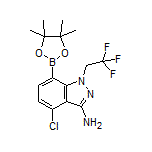 3-Amino-4-chloro-1-(2,2,2-trifluoroethyl)-1H-indazole-7-boronic Acid Pinacol Ester
