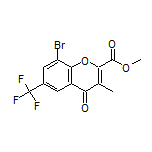 Methyl 8-Bromo-3-methyl-4-oxo-6-(trifluoromethyl)-4H-chromene-2-carboxylate