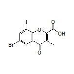 6-Bromo-8-iodo-3-methyl-4-oxo-4H-chromene-2-carboxylic Acid