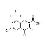 6-Chloro-3-methyl-4-oxo-8-(trifluoromethyl)-4H-chromene-2-carboxylic Acid