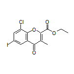 Ethyl 8-Chloro-6-iodo-3-methyl-4-oxo-4H-chromene-2-carboxylate