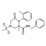 N-Benzyl-2-methyl-4-(methylsulfonyl)-6-oxo-1-(o-tolyl)piperazine-2-carboxamide
