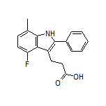 3-(4-Fluoro-7-methyl-2-phenyl-3-indolyl)propanoic Acid