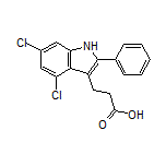 3-(4,6-Dichloro-2-phenyl-3-indolyl)propanoic Acid