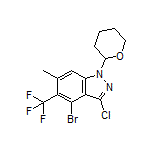 4-Bromo-3-chloro-6-methyl-1-(tetrahydro-2H-pyran-2-yl)-5-(trifluoromethyl)-1H-indazole
