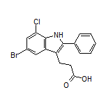 3-(5-Bromo-7-chloro-2-phenyl-3-indolyl)propanoic Acid