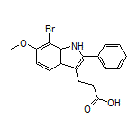 3-(7-Bromo-6-methoxy-2-phenyl-3-indolyl)propanoic Acid