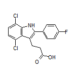 3-[4,7-Dichloro-2-(4-fluorophenyl)-3-indolyl]propanoic Acid