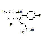 3-[4,6-Difluoro-2-(4-fluorophenyl)-3-indolyl]propanoic Acid