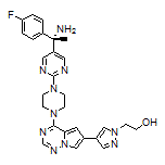 (S)-2-[4-[4-[4-[5-[1-Amino-1-(4-fluorophenyl)ethyl]-2-pyrimidinyl]-1-piperazinyl]pyrrolo[2,1-f][1,2,4]triazin-6-yl]-1-pyrazolyl]ethanol