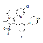 1-[3-[2-(5-Chloro-2-pyridyl)-1-isopropyl-5-methyl-4-(methylsulfonyl)-3-pyrrolyl]-5-fluorophenyl]piperazine