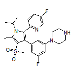 1-[3-Fluoro-5-[2-(5-fluoro-2-pyridyl)-1-isopropyl-5-methyl-4-(methylsulfonyl)-3-pyrrolyl]phenyl]piperazine