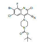 1-Boc-4-(7-bromo-2,6-dichloro-3-cyano-8-fluoro-4-quinolyl)piperazine